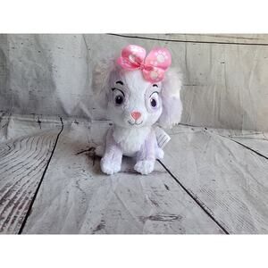 Disney Junior Minnie Mouse Purple Puppy Dog Plush 5" Stuffed Animal White Pink